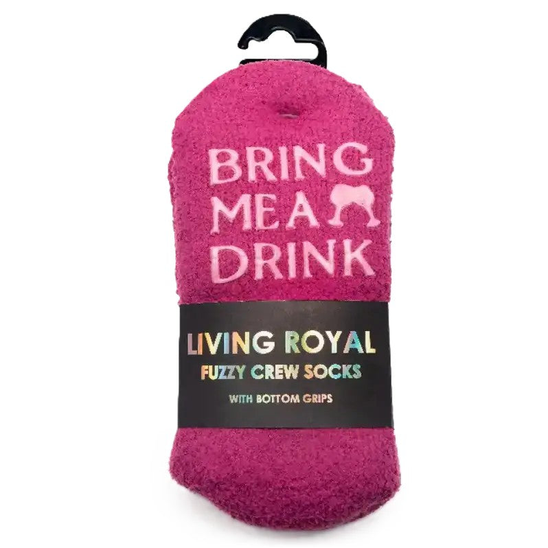 Book Lover Fuzzy Crew Socks