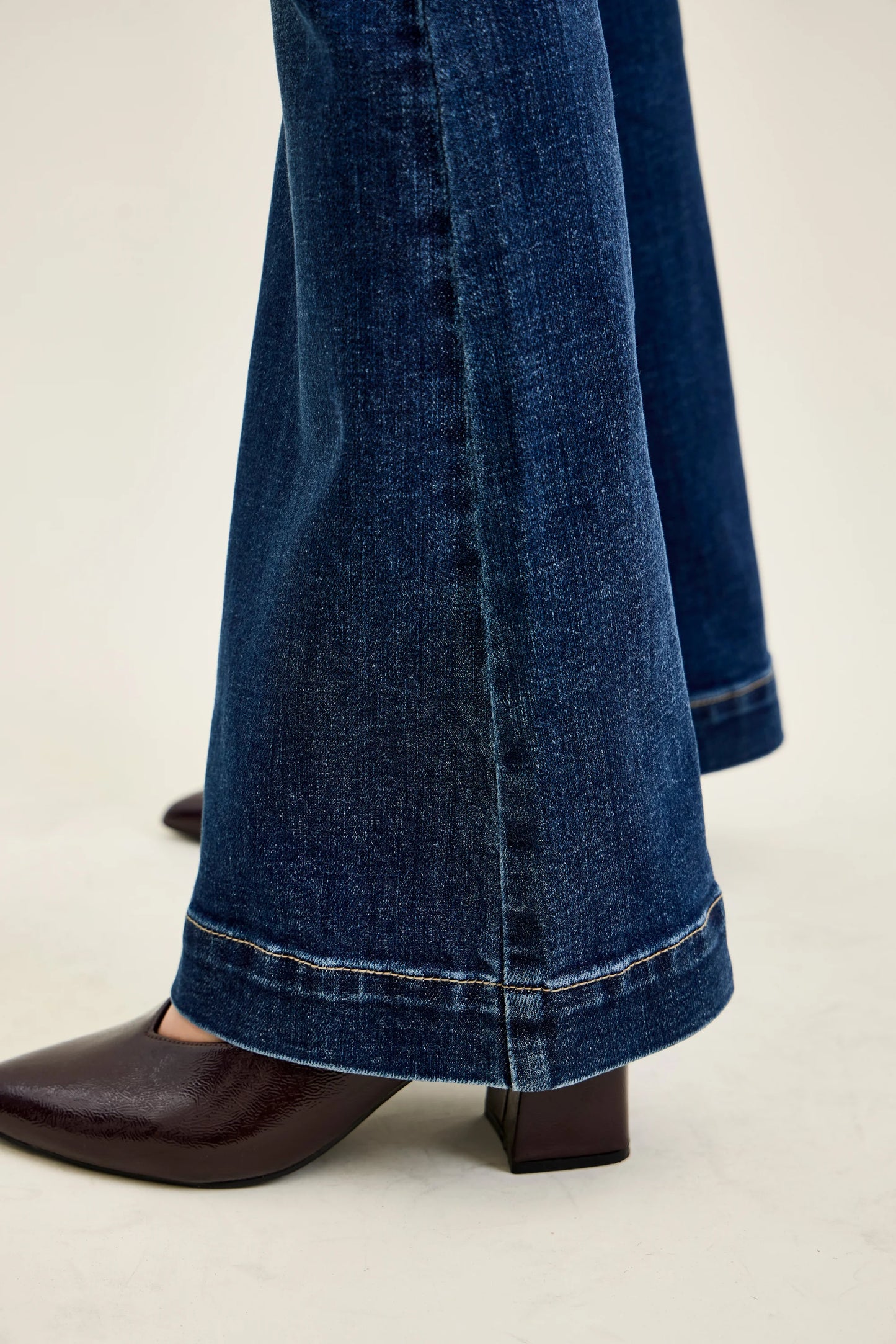 HW Petite Trouser Flare Jeans
