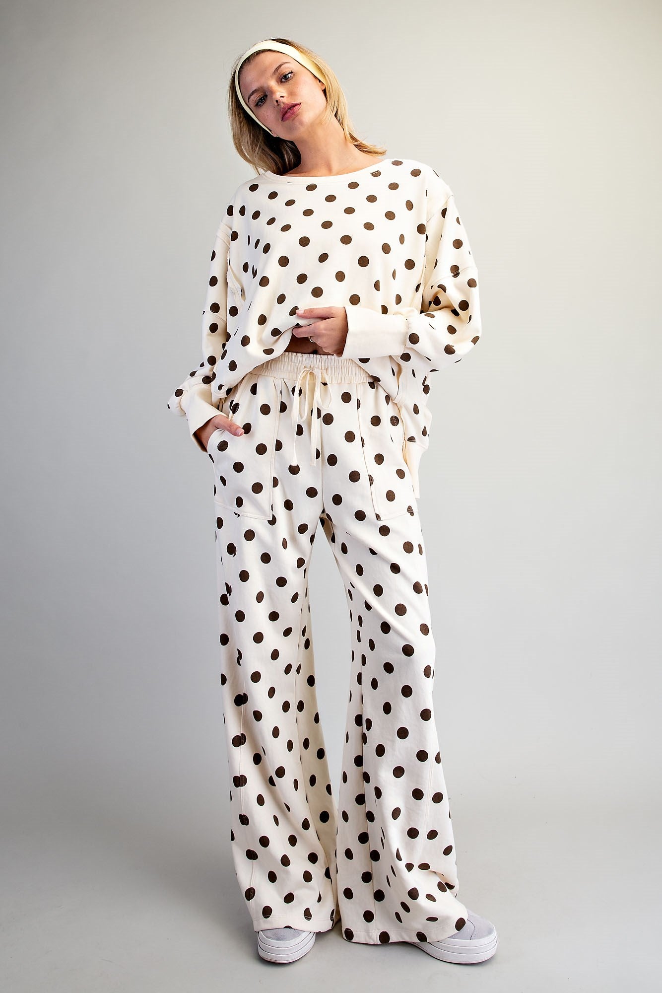 Mineral Washed Polka Dot Sweatpants