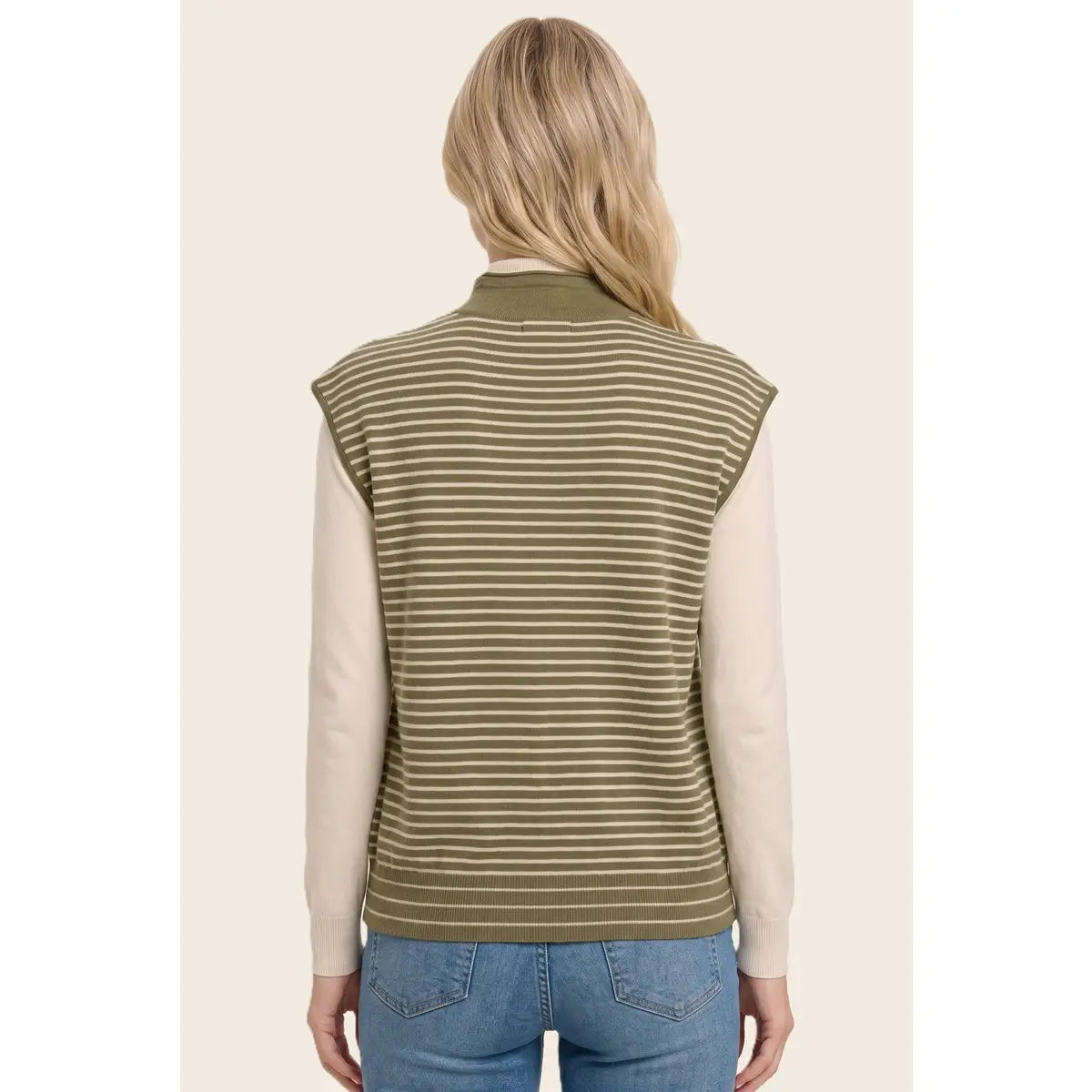 Button Detailed Striped Sweater