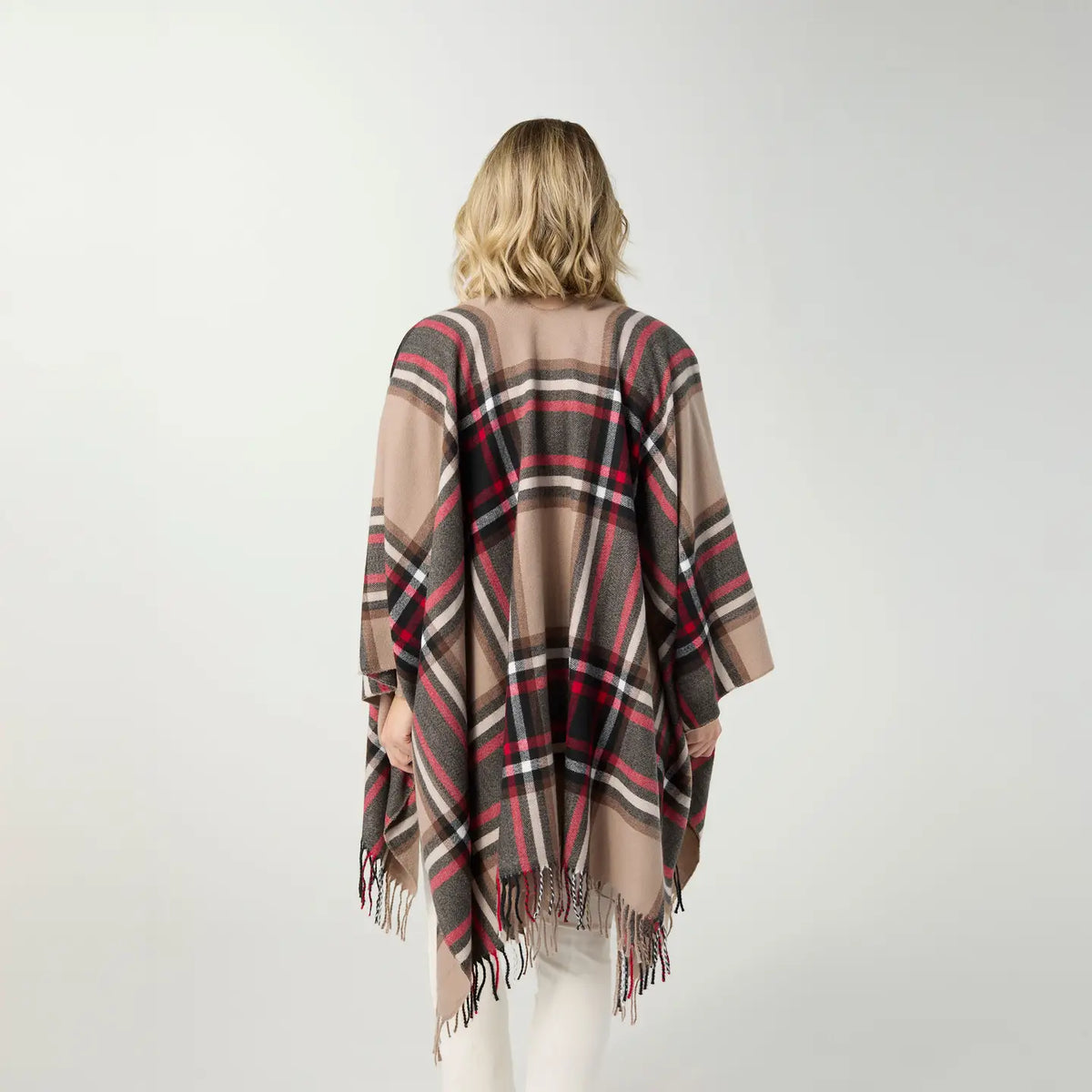Plaid Fringe Wrap