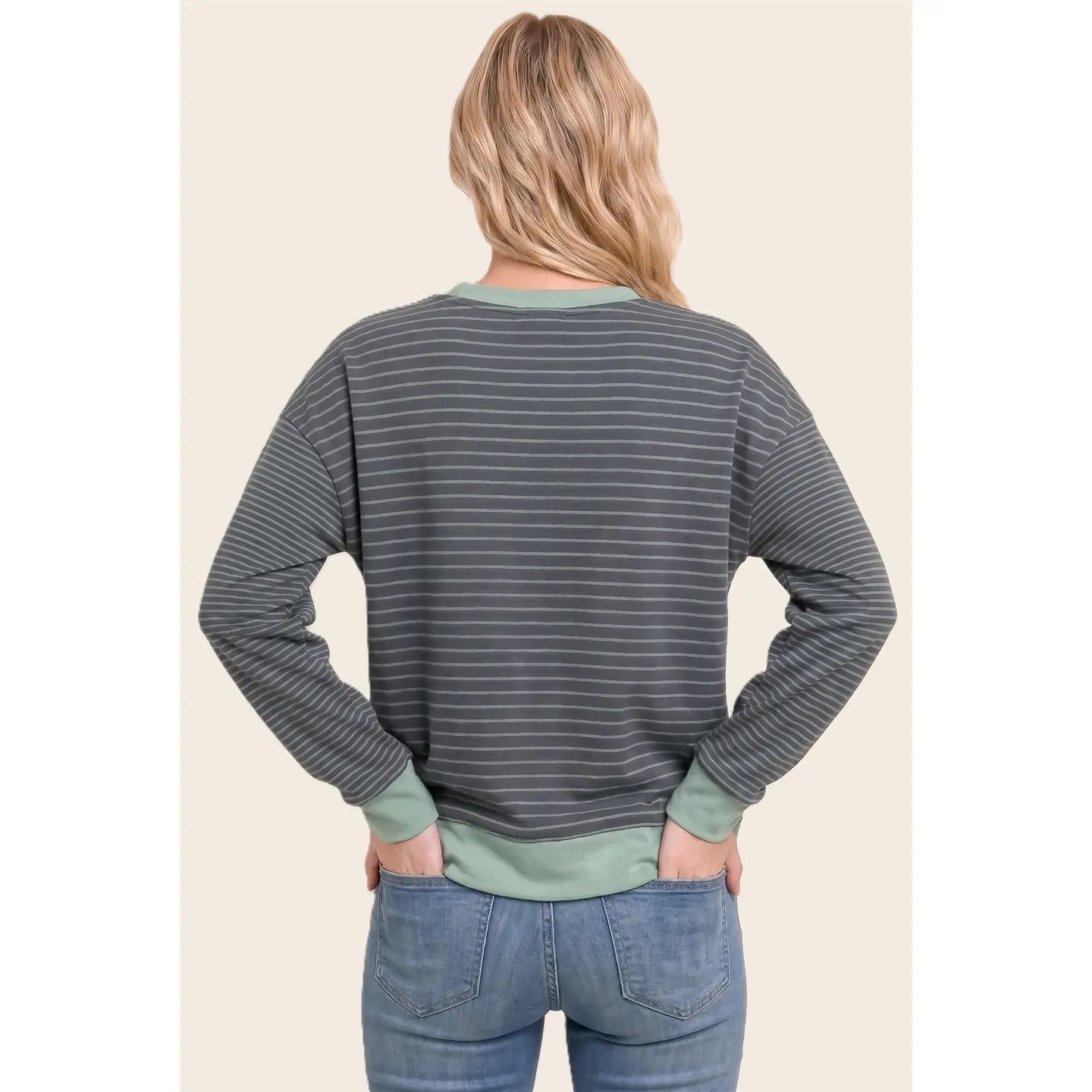 Micoro Brushed Stripe Sweatshirt
