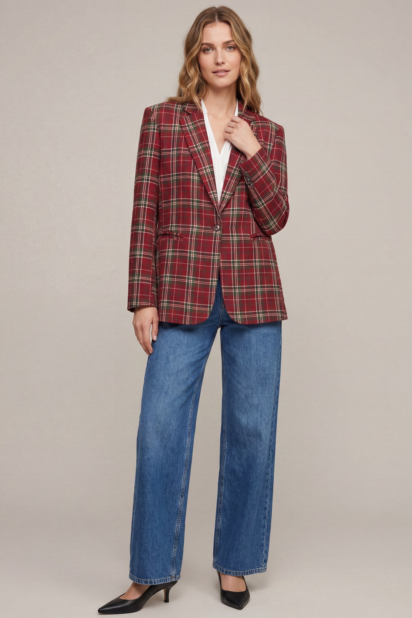 Plaid Blazer Jacket