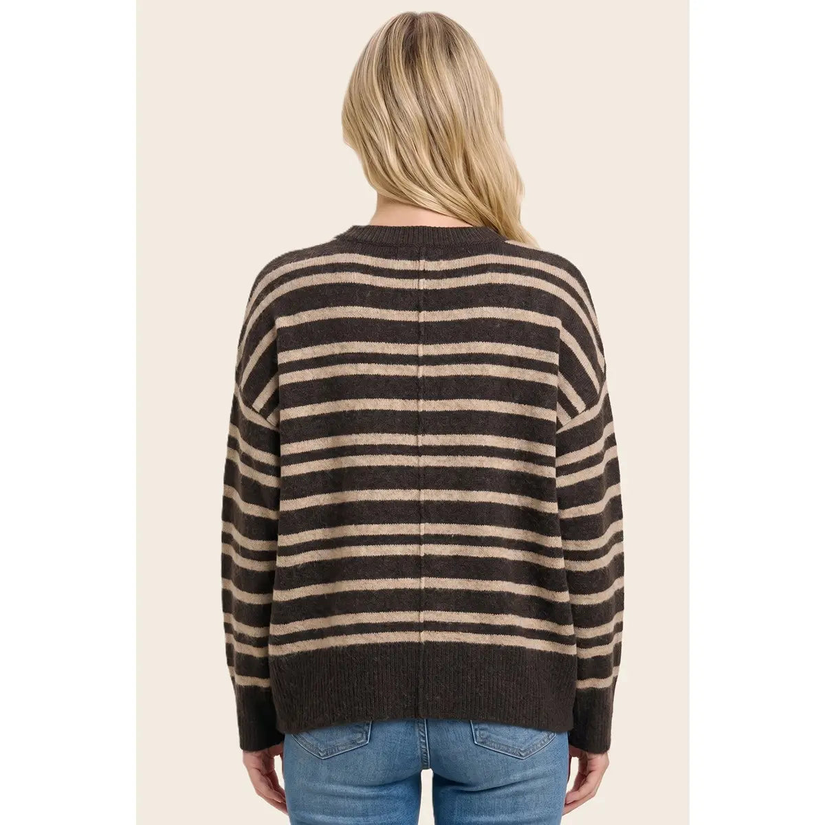 Double Striped Oversize Sweater
