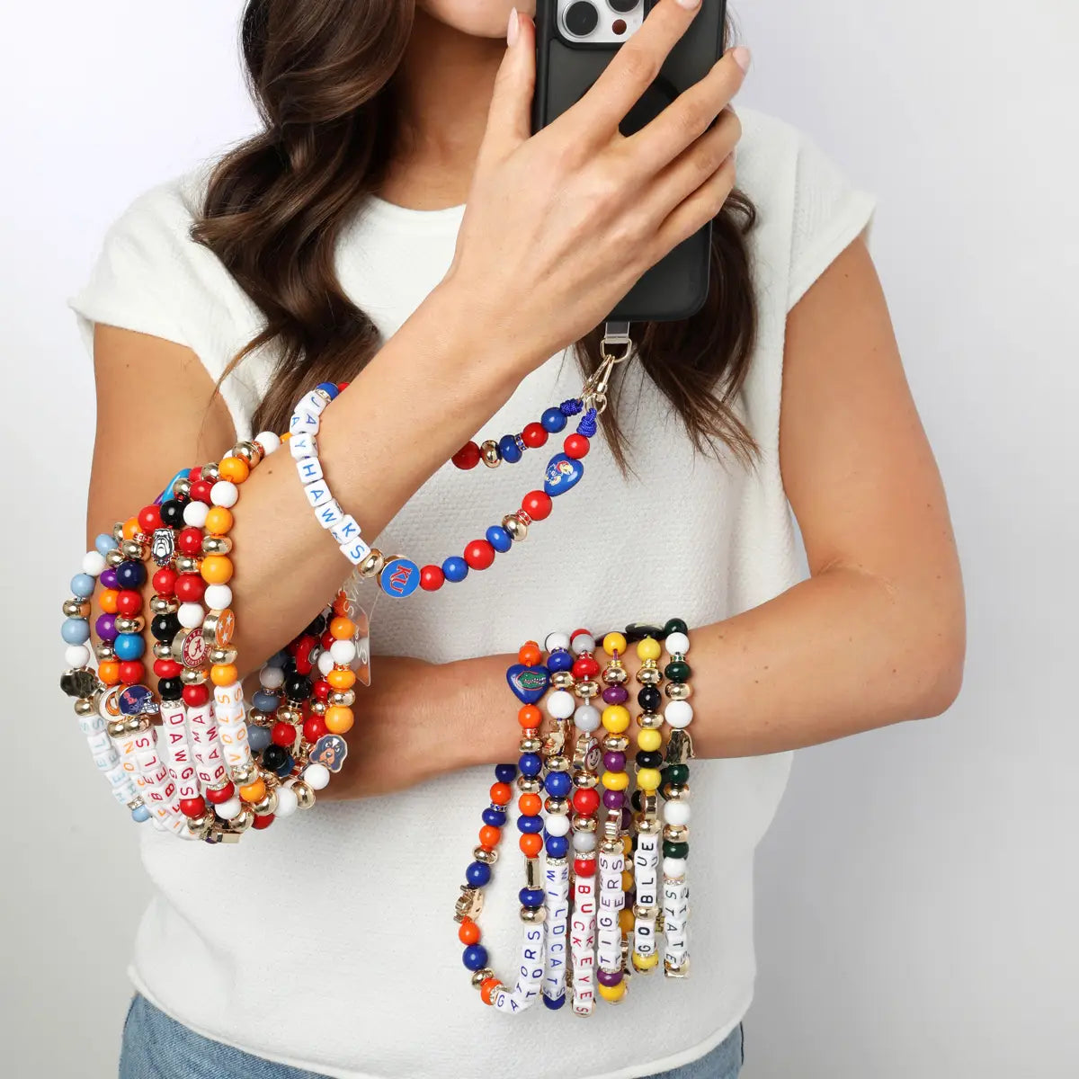 Indiana Hoosiers Beaded Cellphone Wristlet