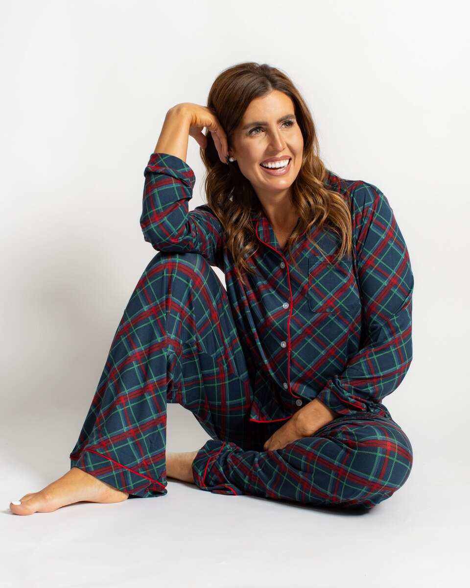 Layton Plaid Button Up Sleep Shirt