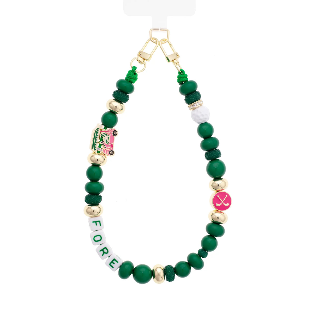 Fore Golf Beaded Cellphone Wristlet
