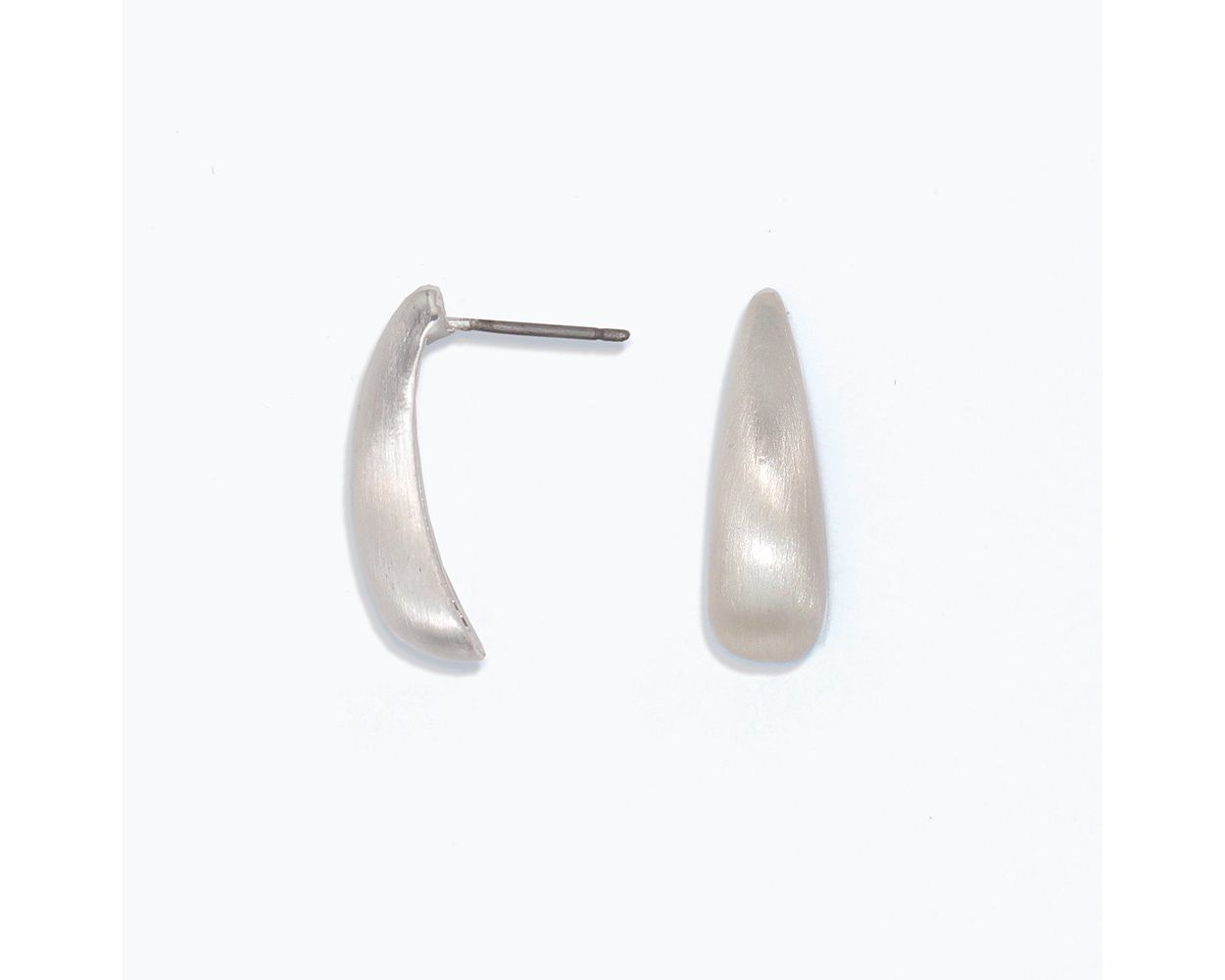 Burnished Silver Drop Earrings