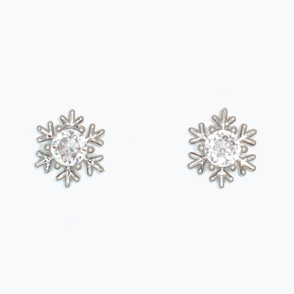 Silver Snowflake Earrings