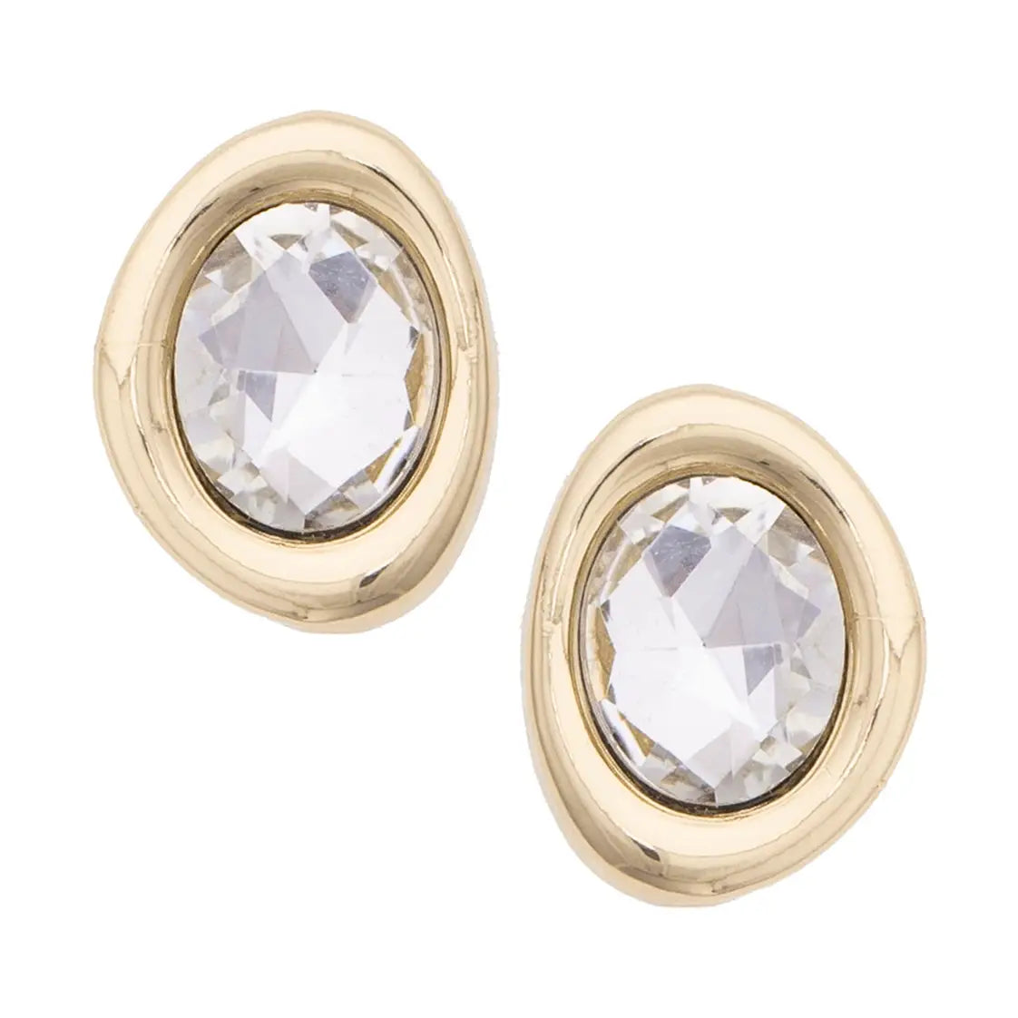 Drew Molten Bezel Stud Earrings