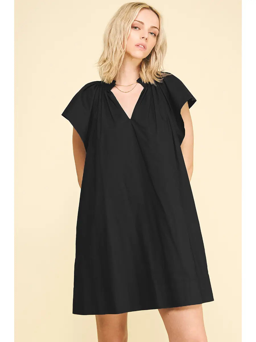 Ruffle Detailed Tunic Mini Dress