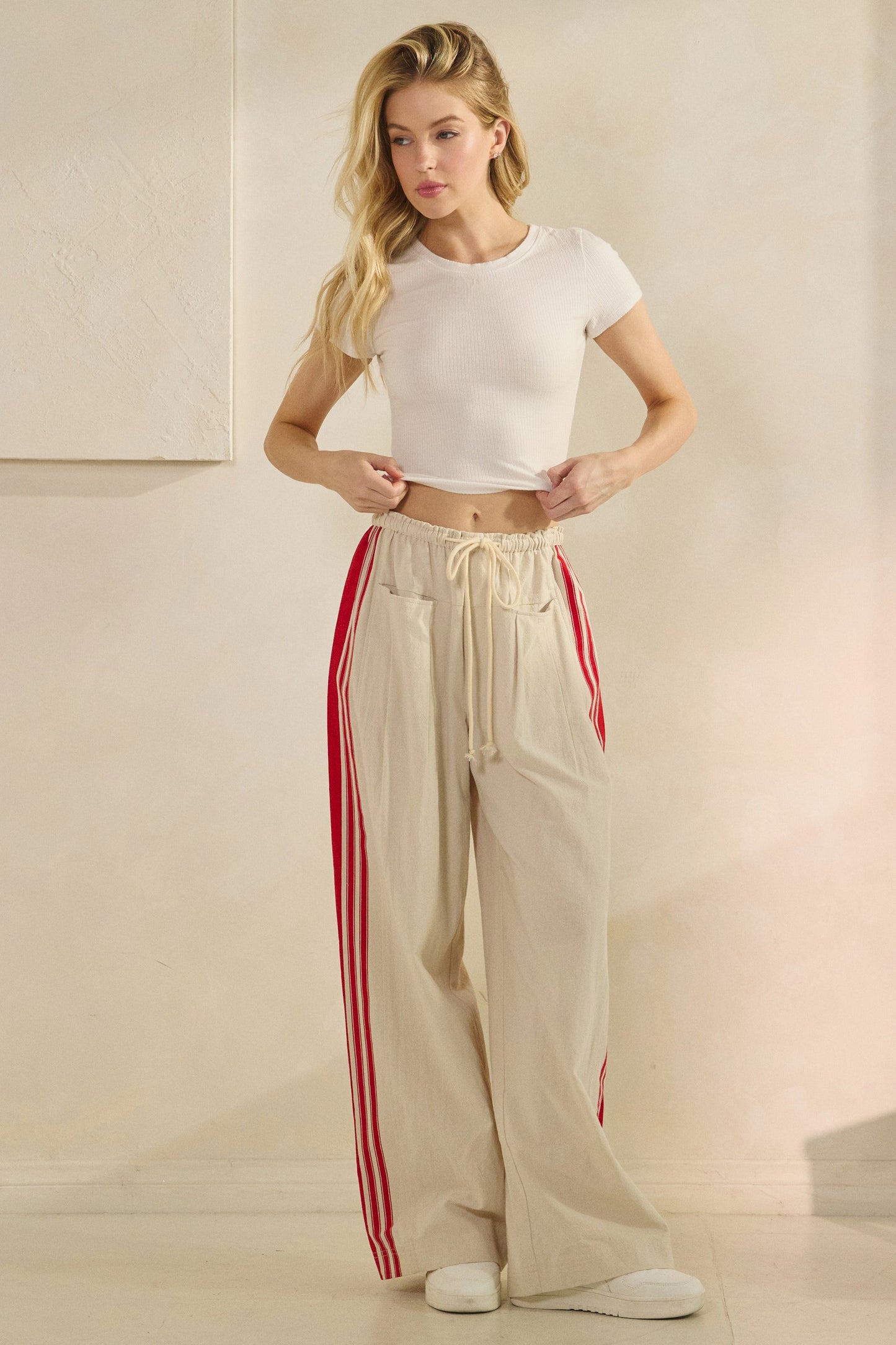 Sport Striped Wide Legged Pants