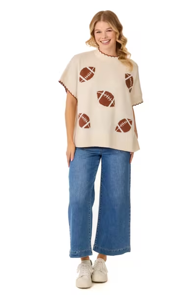 One Size Football Sweater