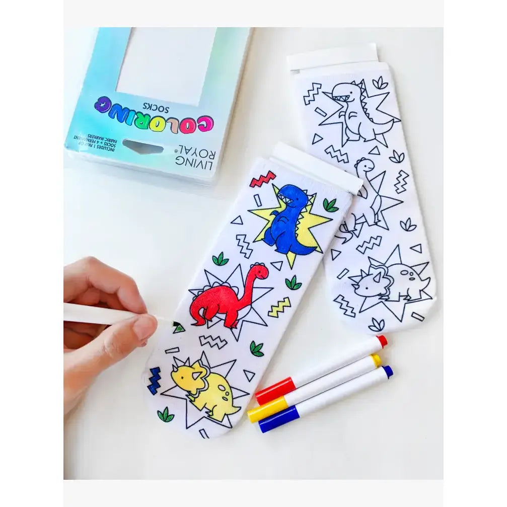 Christmas Coloring Socks