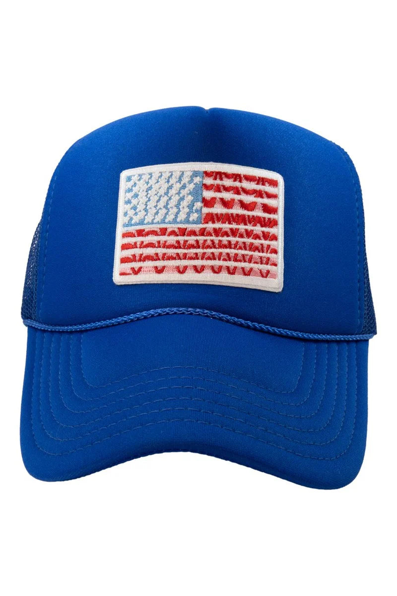 American Flag Foam Trucker Hat