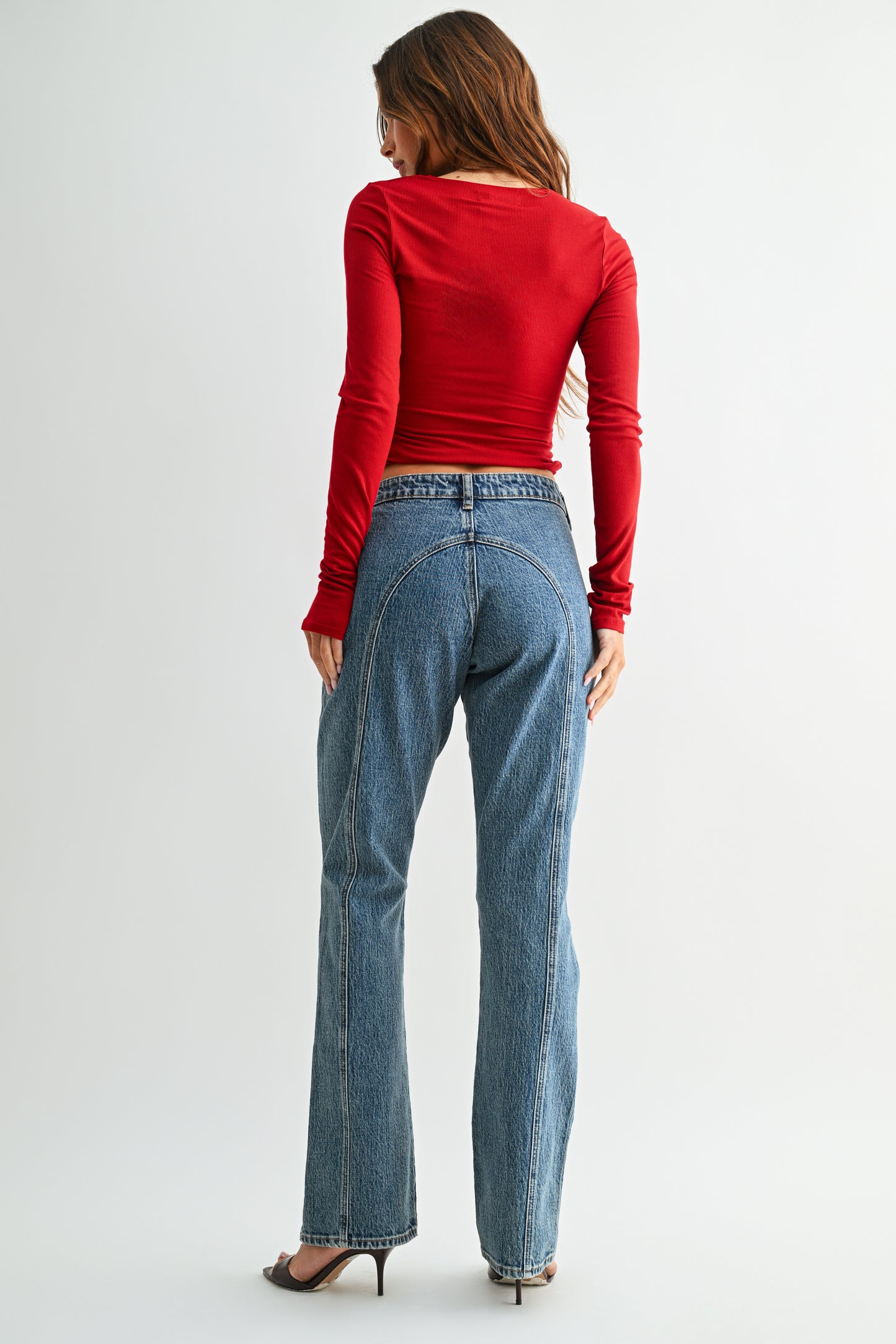 Seamed Bootcut Jeans