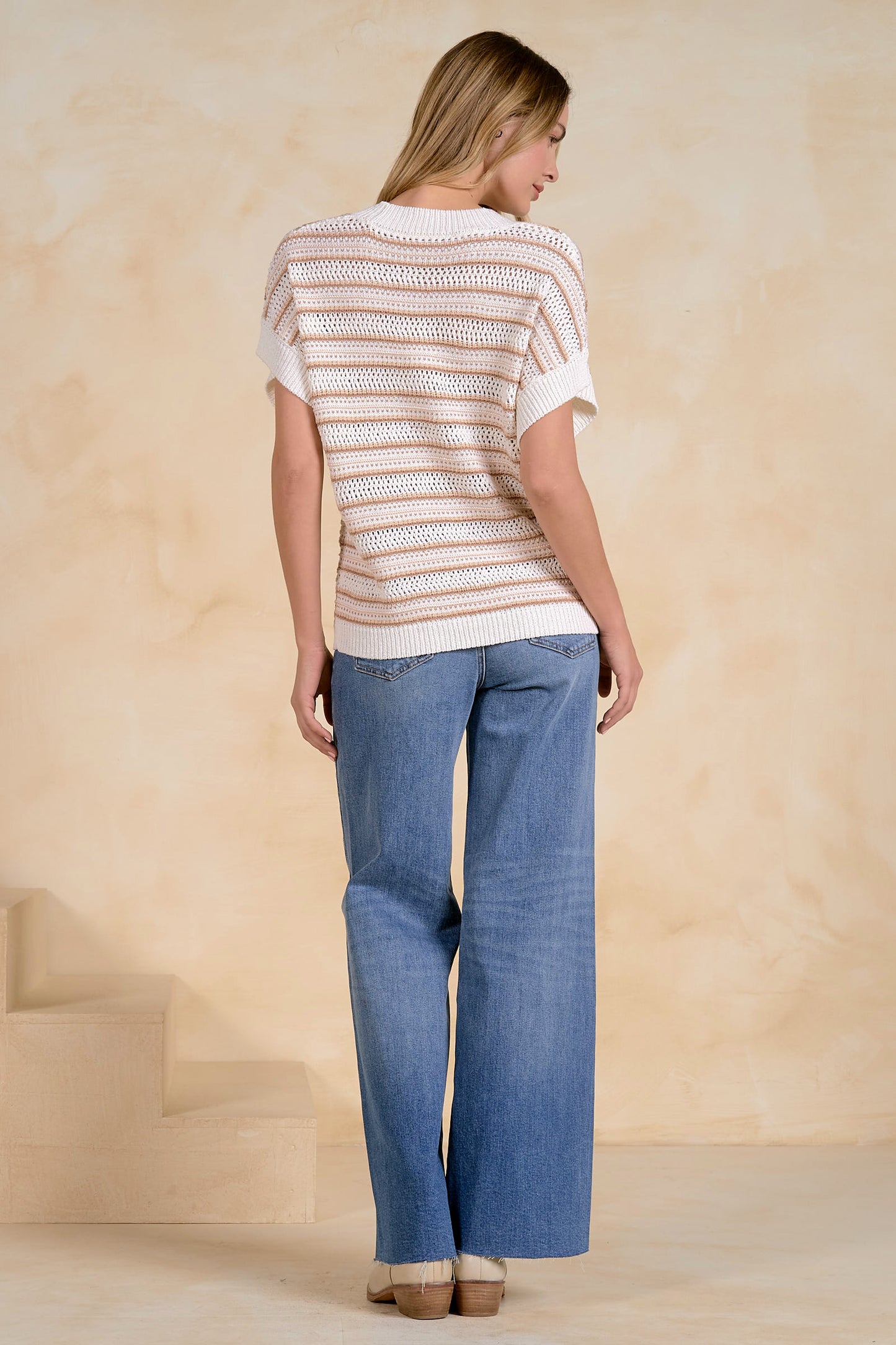 Short Sleeve Crewneck Sweater