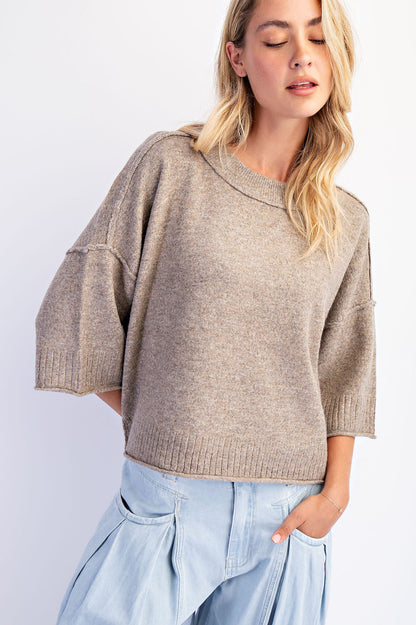 Crew Neck Oversized Sweater | 3 Colors Available