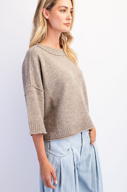 Crew Neck Oversized Sweater | 3 Colors Available