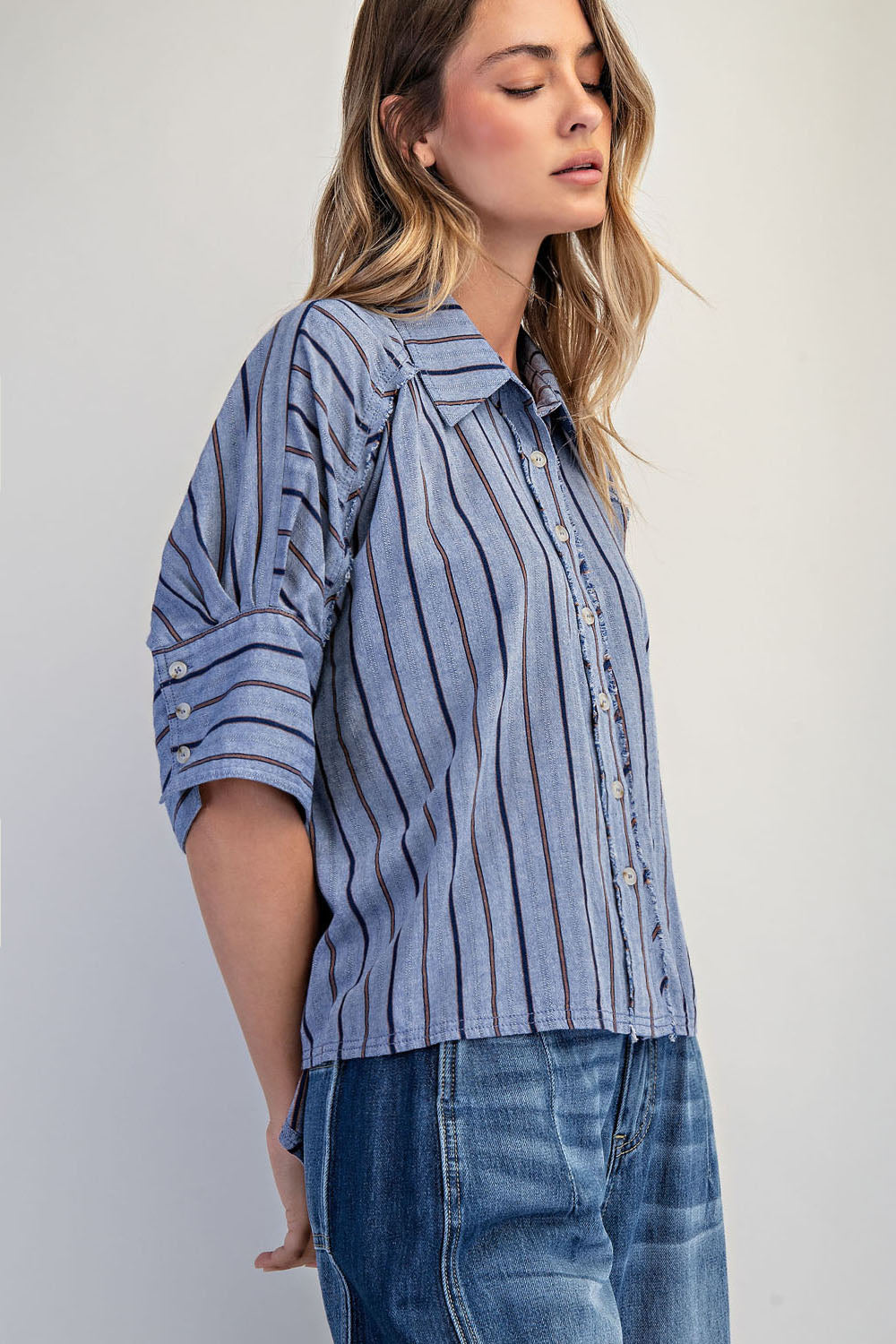 Seaside Cotton Stripe Shirt