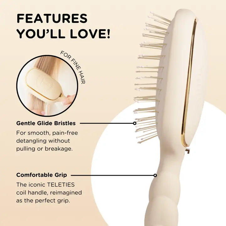 Detangler Hairbrush for Fine Hair | Tan