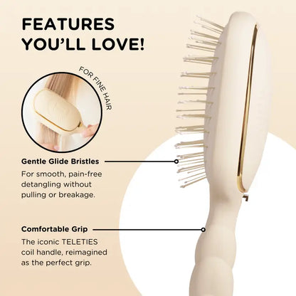 Detangler Hairbrush for Fine Hair | Tan