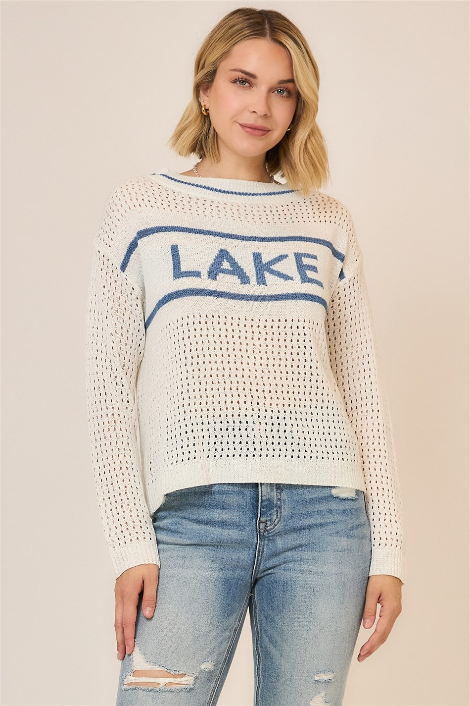 Open Light Knit Lake Pullover Sweater