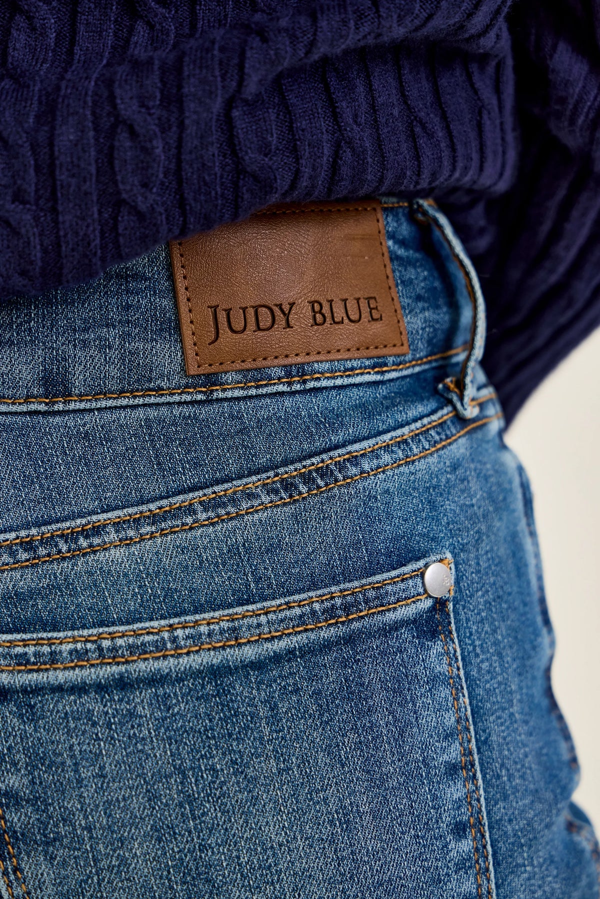 HW Petite Flare Tummy Control Double Button Jeans