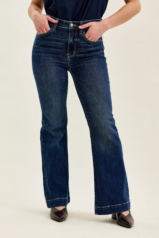 HW Petite Trouser Flare Jeans