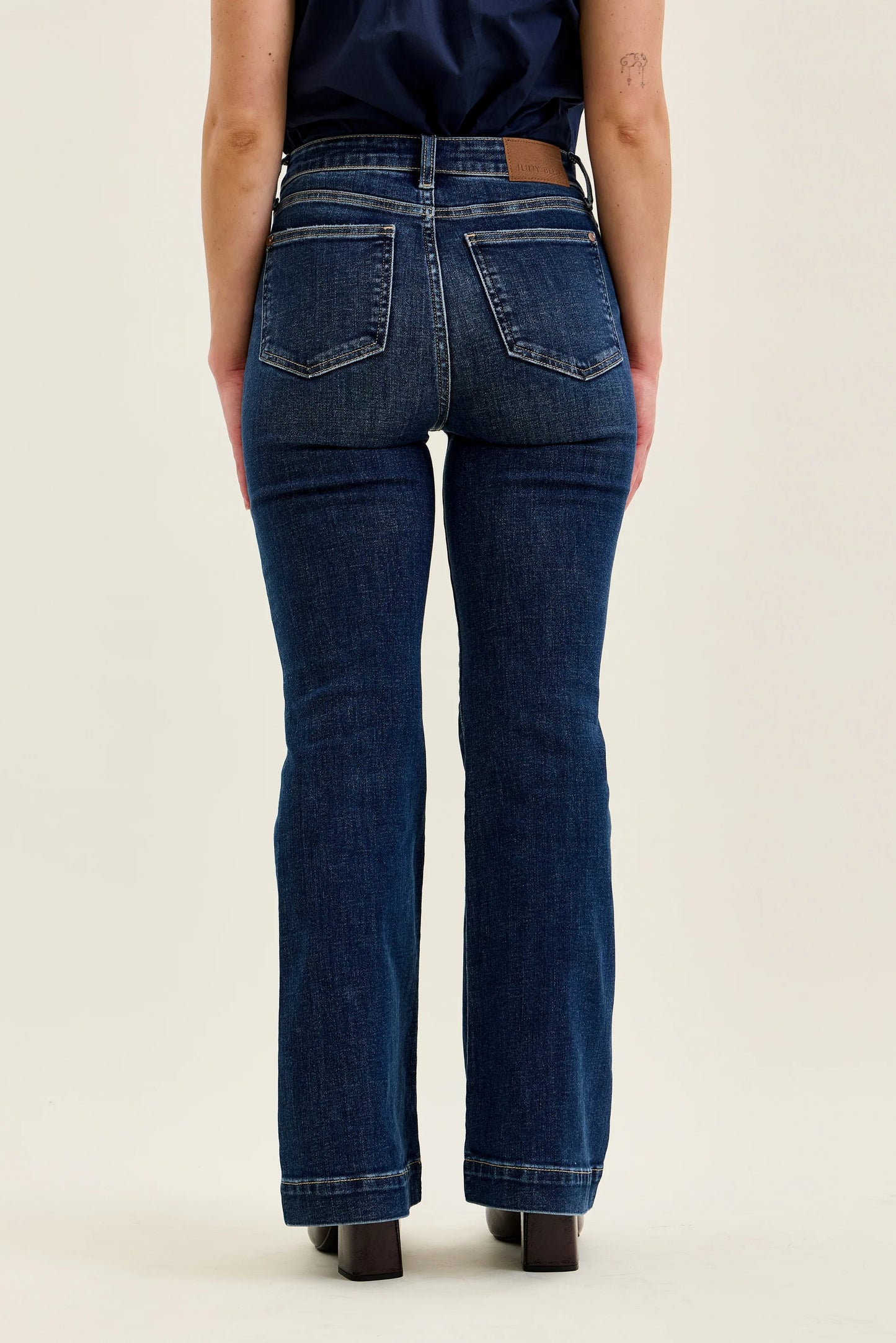 HW Petite Trouser Flare Jeans