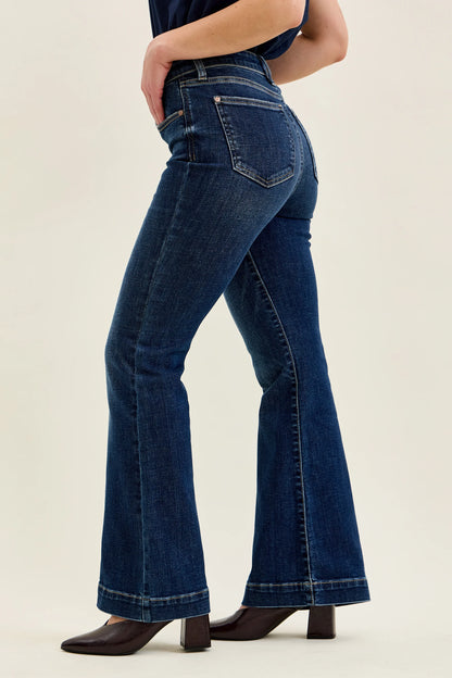 HW Petite Trouser Flare Jeans