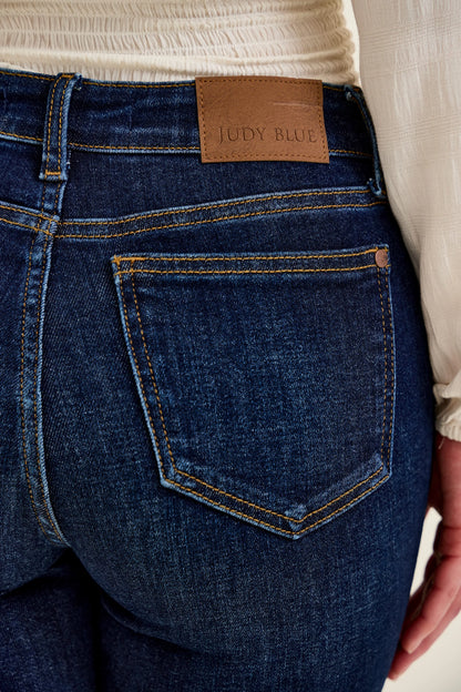 Mid Rise Petite Dark Wash Bootcut Jeans