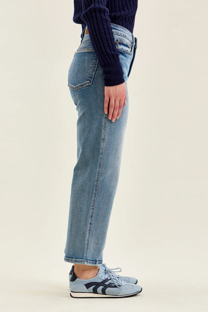 High Waist Petite Tummy Control Peggy Ankle Straight Jeans