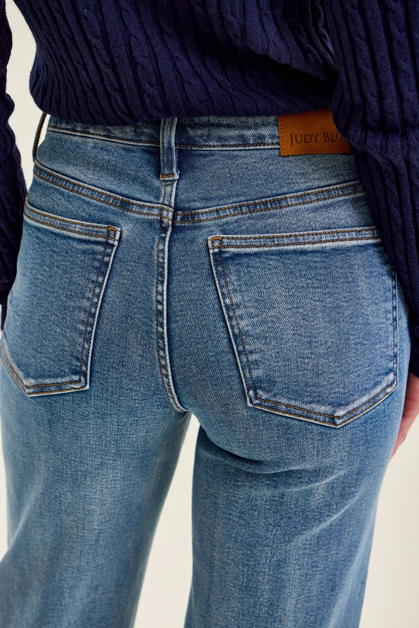 High Waist Petite Tummy Control Peggy Ankle Straight Jeans