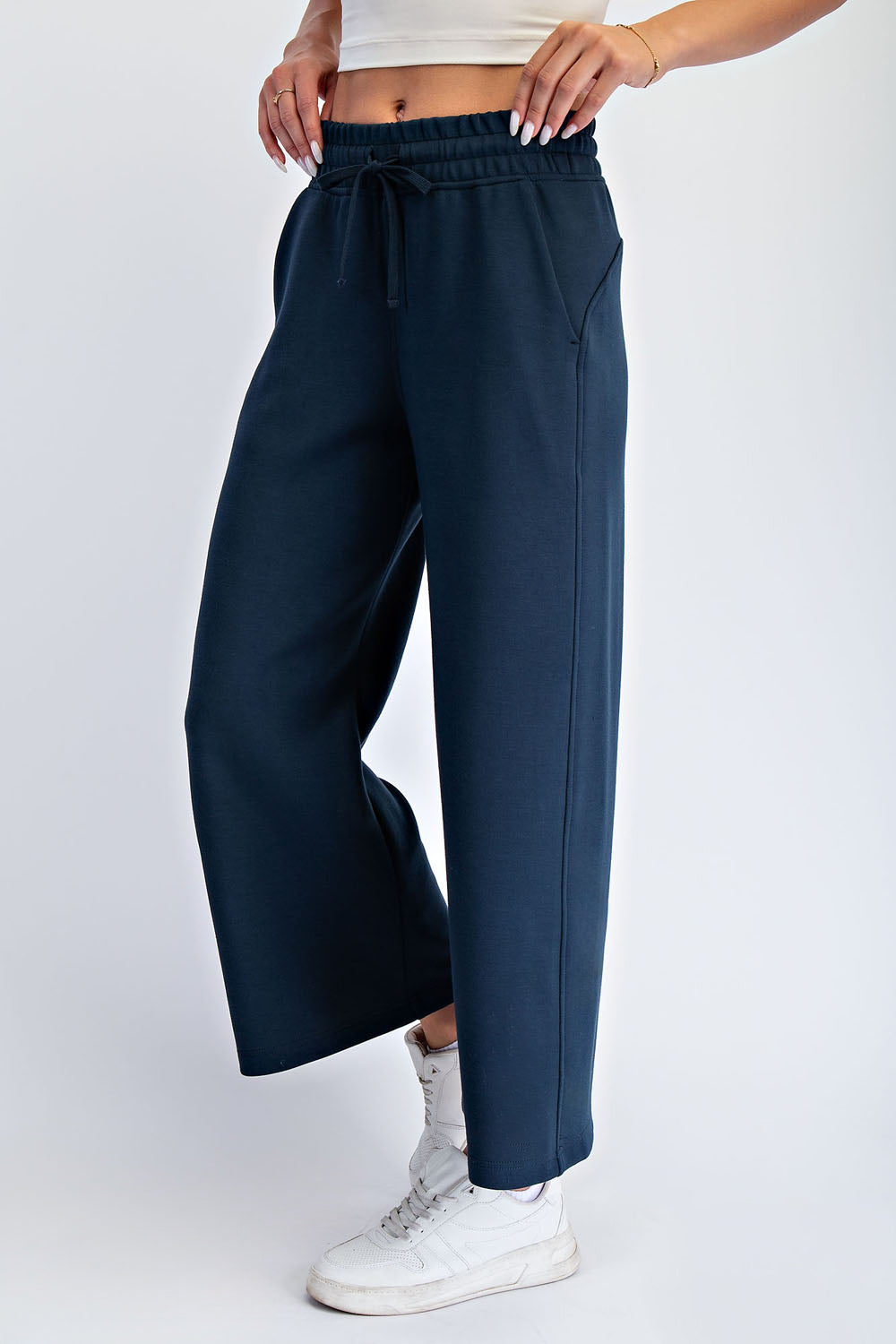 Modal Scuba Cropped Wide Pant