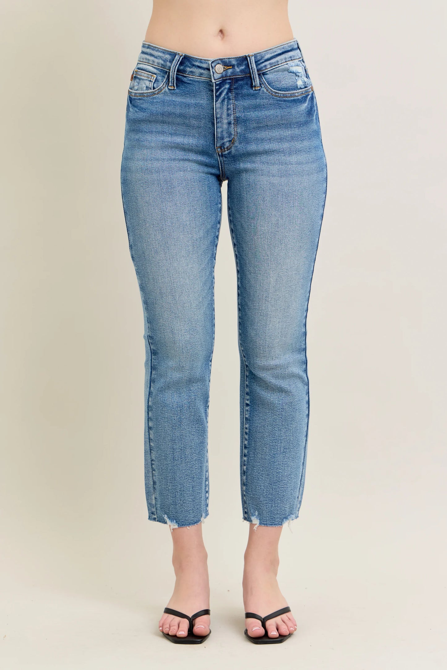Vintage Wash Hem Kick Flare