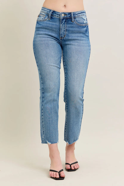 Vintage Wash Hem Kick Flare