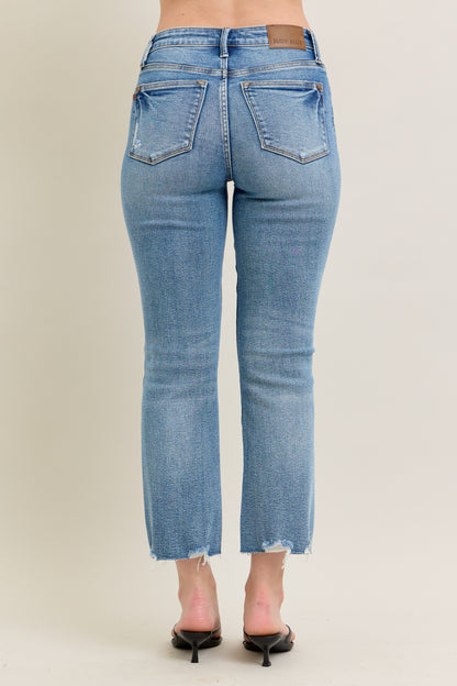Vintage Wash Hem Kick Flare