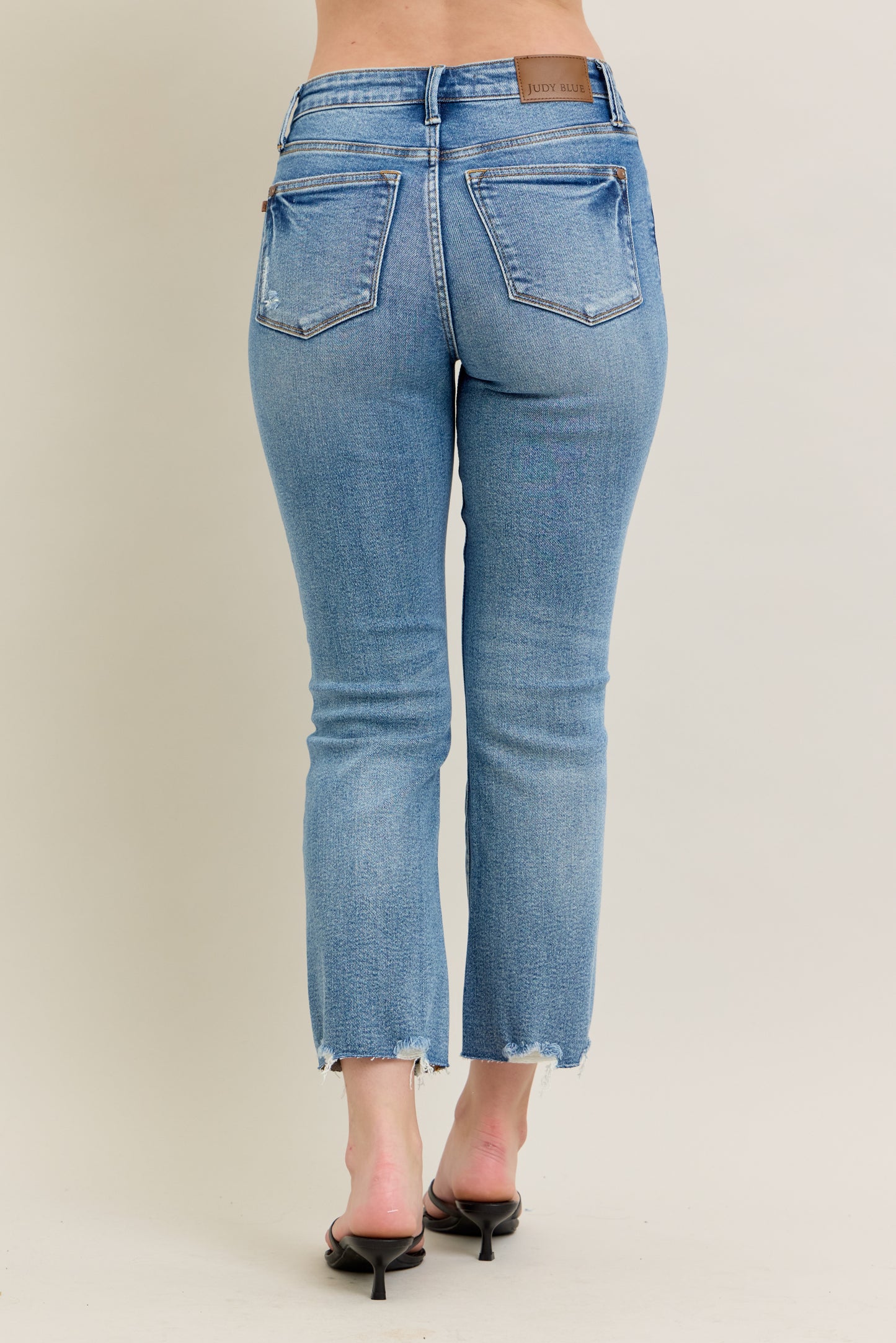 Vintage Wash Hem Kick Flare
