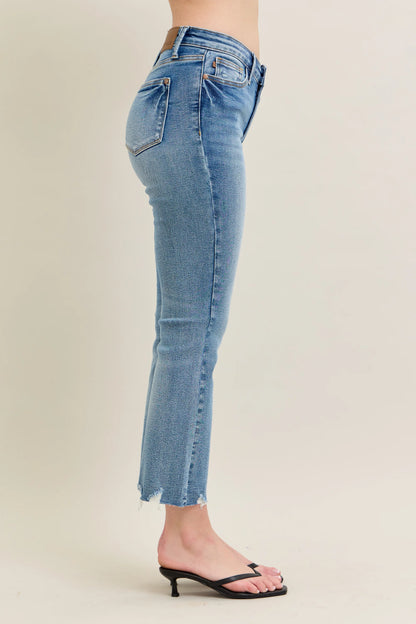 Vintage Wash Hem Kick Flare