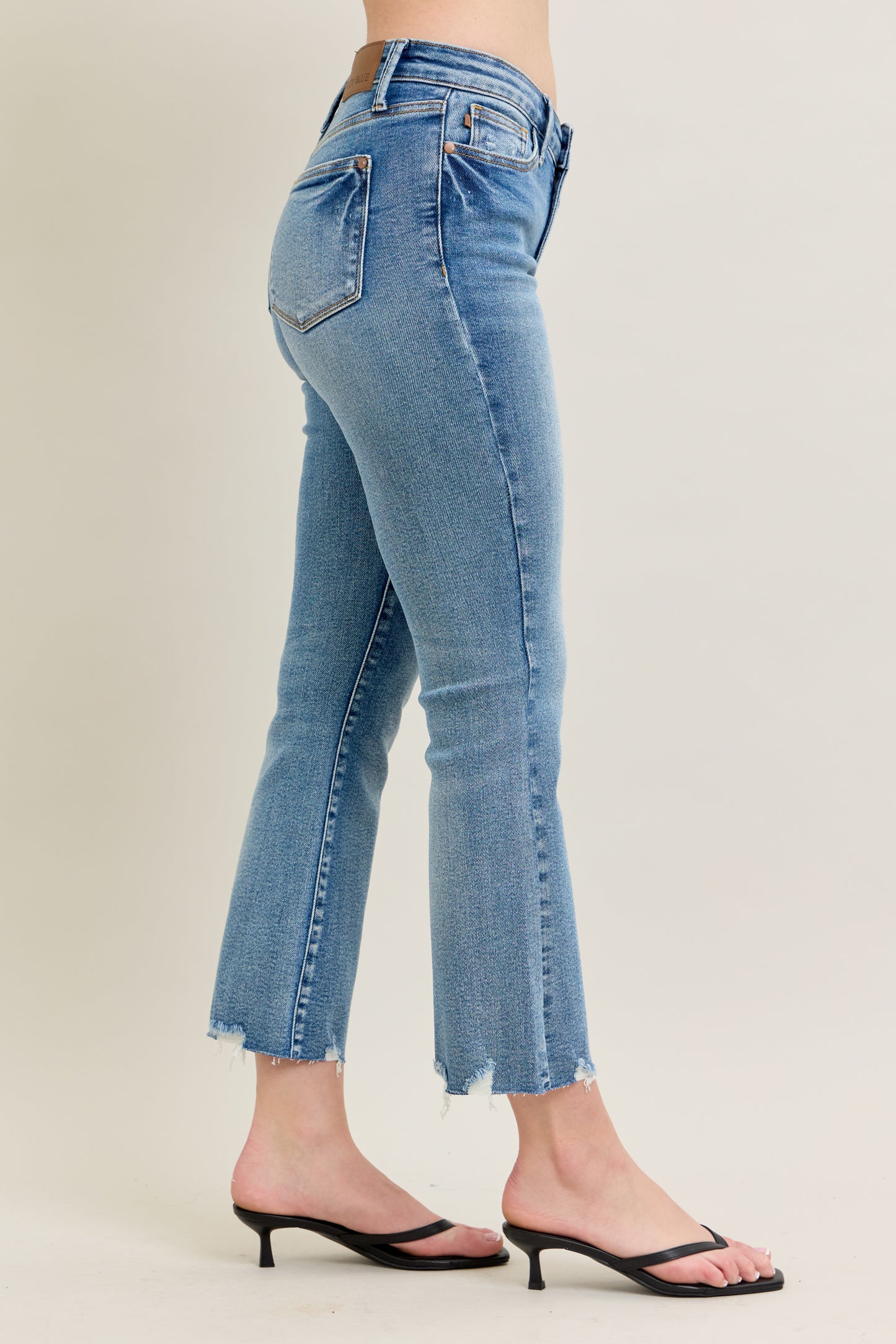 Vintage Wash Hem Kick Flare