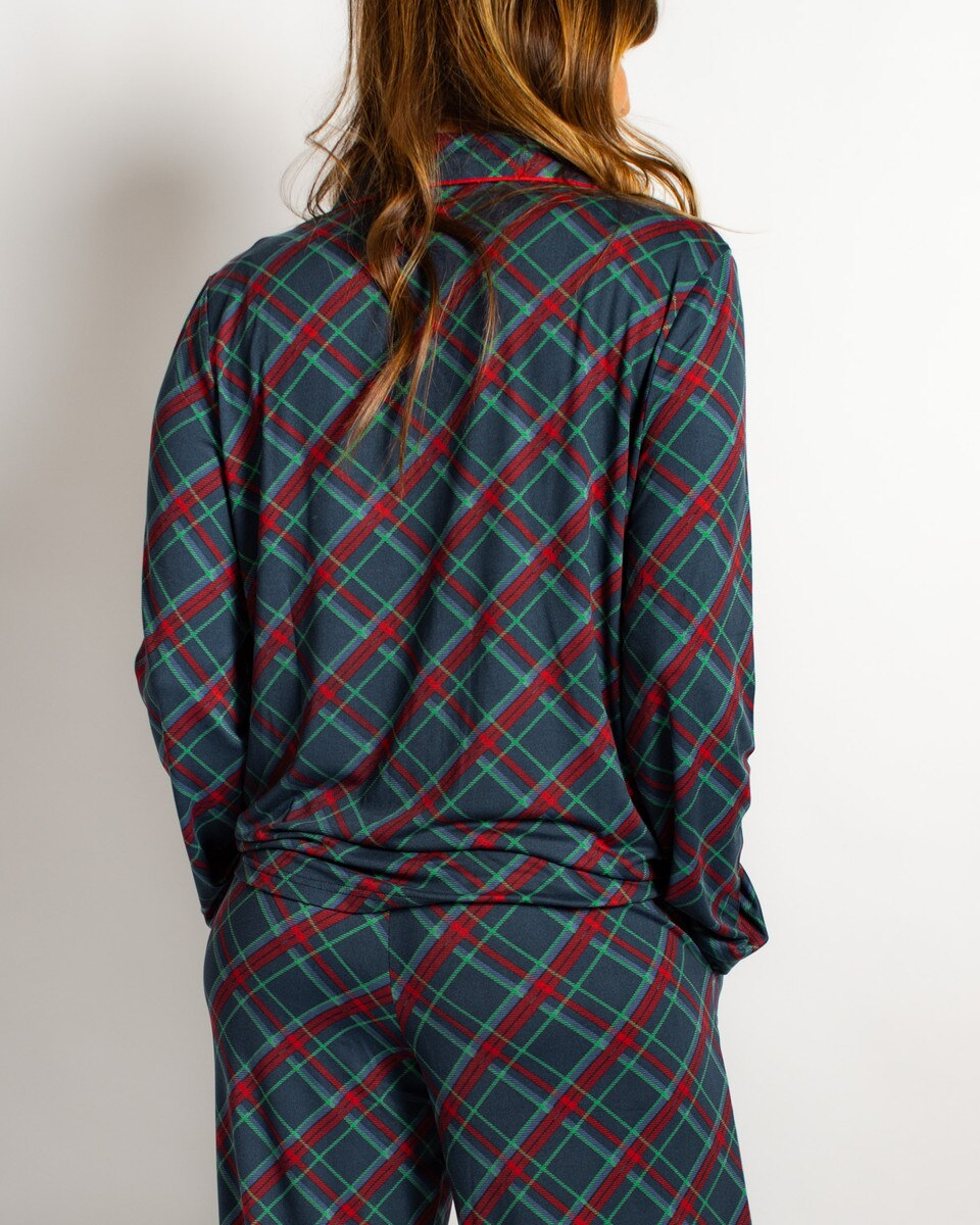 Layton Plaid Button Up Sleep Shirt