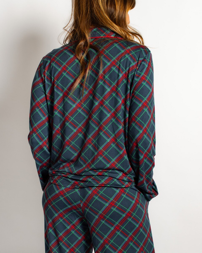 Layton Plaid Button Up Sleep Shirt