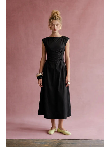Ruched Waist Midi Dress | 2 Colors Available