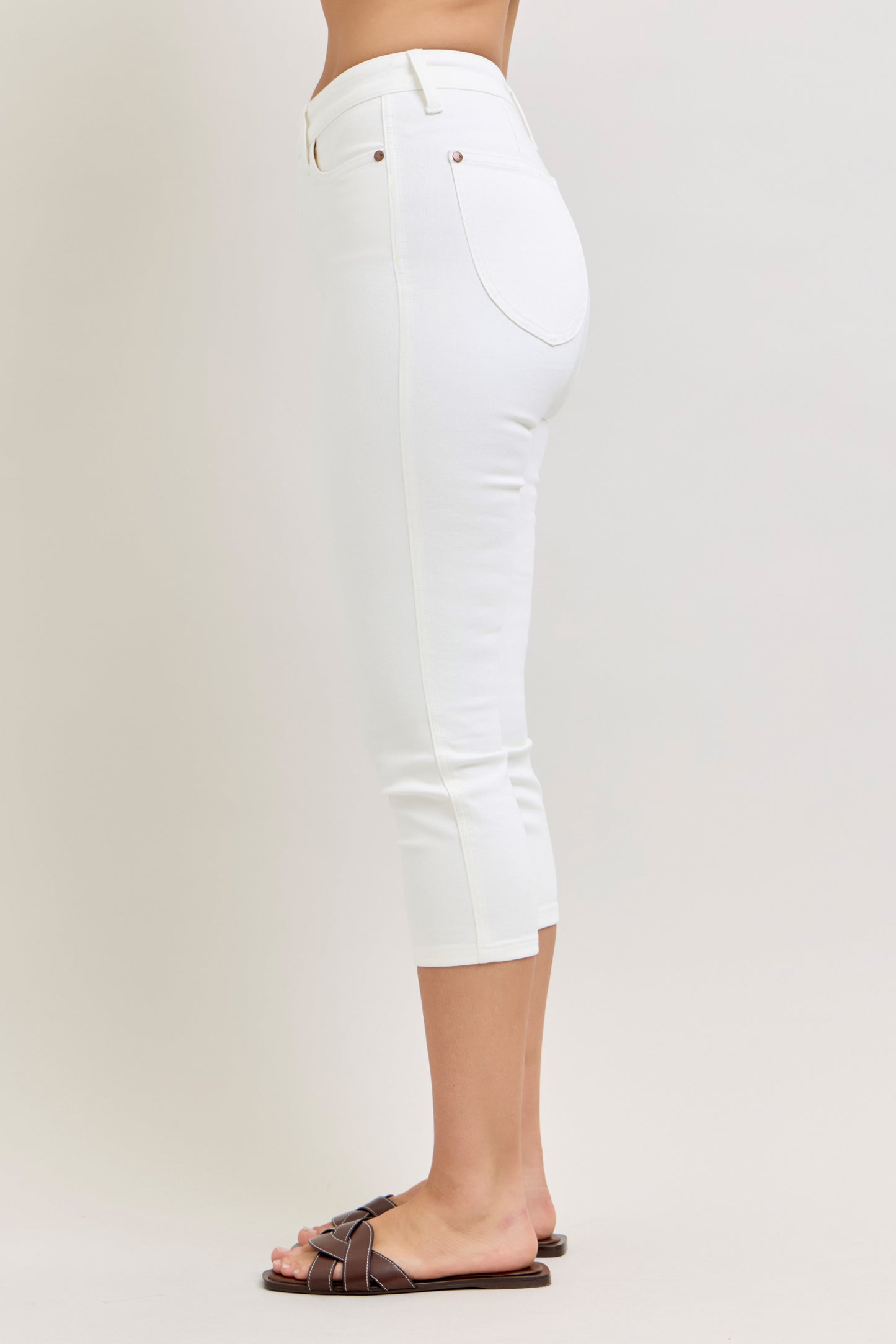 White HW Capri Spade Pocket Jeans