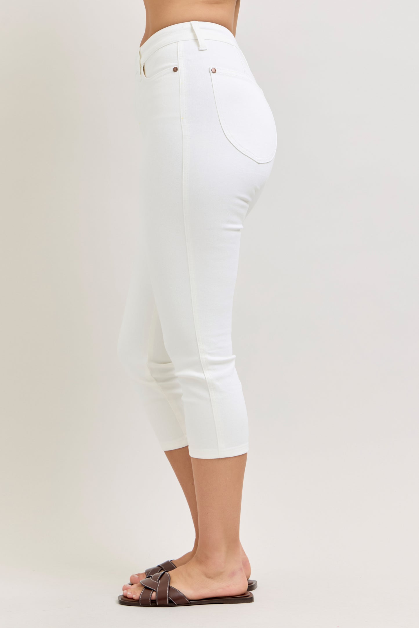 White HW Capri Spade Pocket Jeans