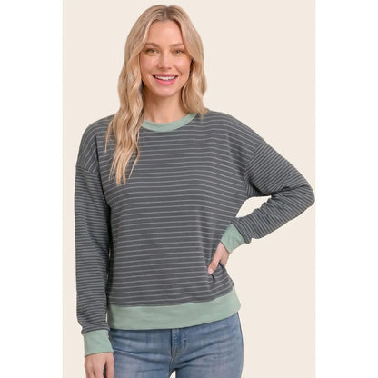 Micoro Brushed Stripe Sweatshirt