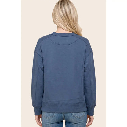 Seam Detailed Inner Brushed Sweatshirt
