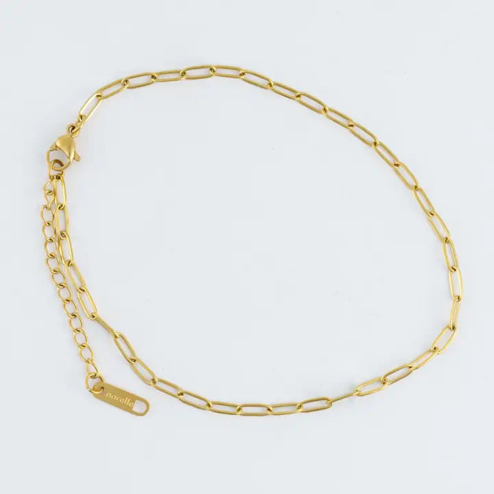 Narelle Waterproof Paperclip Anklet
