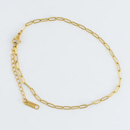 Narelle Waterproof Paperclip Anklet